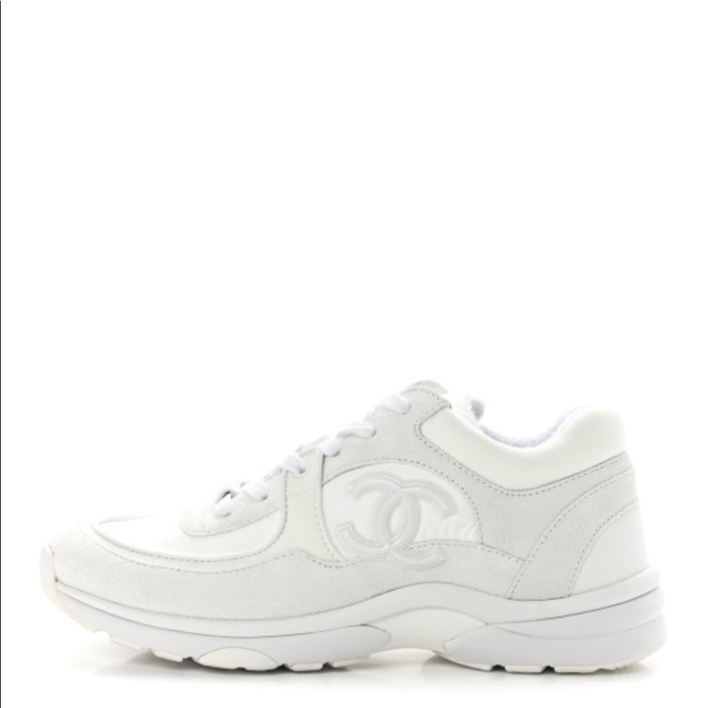 Chanel white tennis shoes